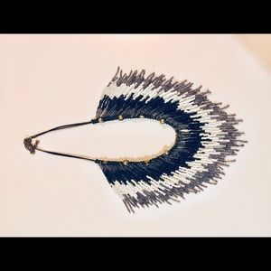 Free People Beaded Fringe Necklace